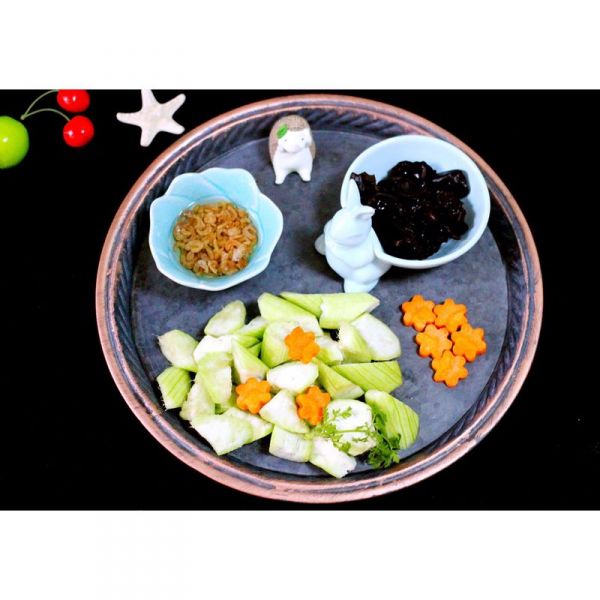 丝瓜海米鸡蛋羹