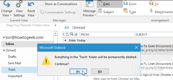 <b>如何禁用删除确认对话框在Outlook中</b>