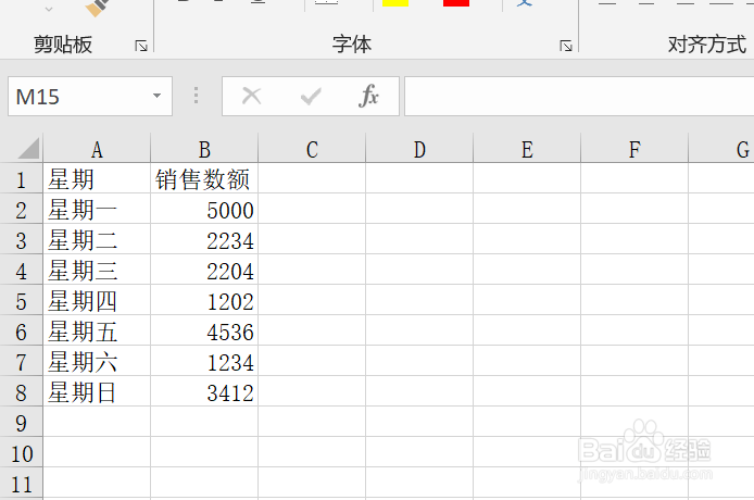 如何在Excel中将时间数据按星期形式进行排序