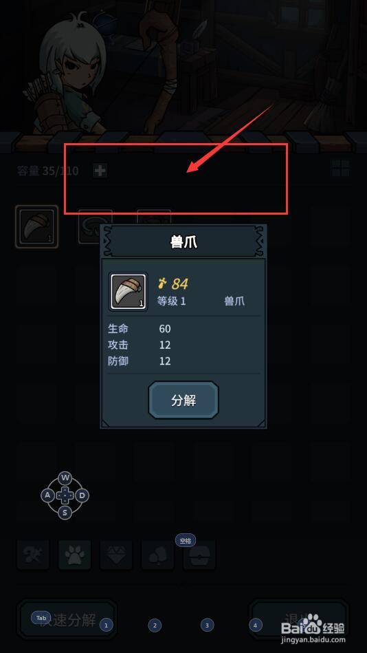 如何查看提灯与地下城中兽爪的属性详情?