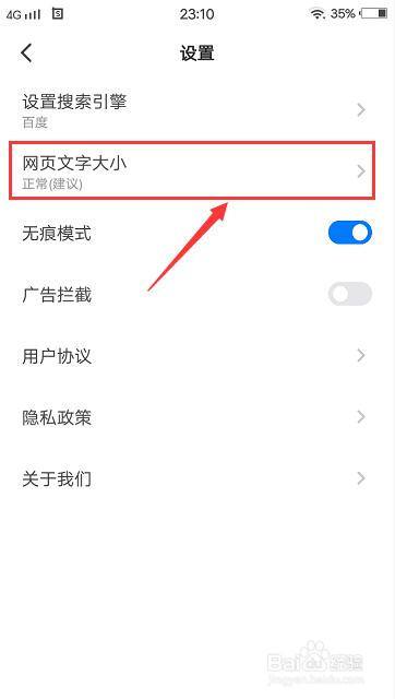 白狐浏览器怎么设置网页文字大小