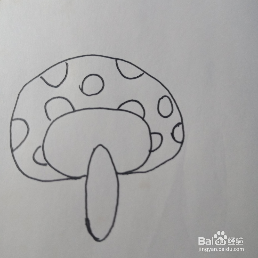 简笔画—简单画蘑菇