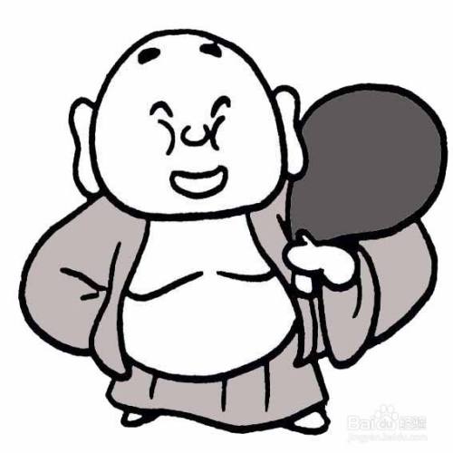 布袋和尚的简笔画