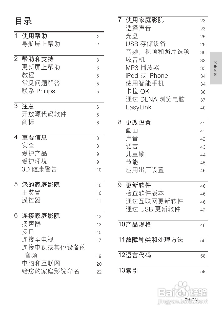 PHILIPS HTS5581家庭影院说明:[1]
