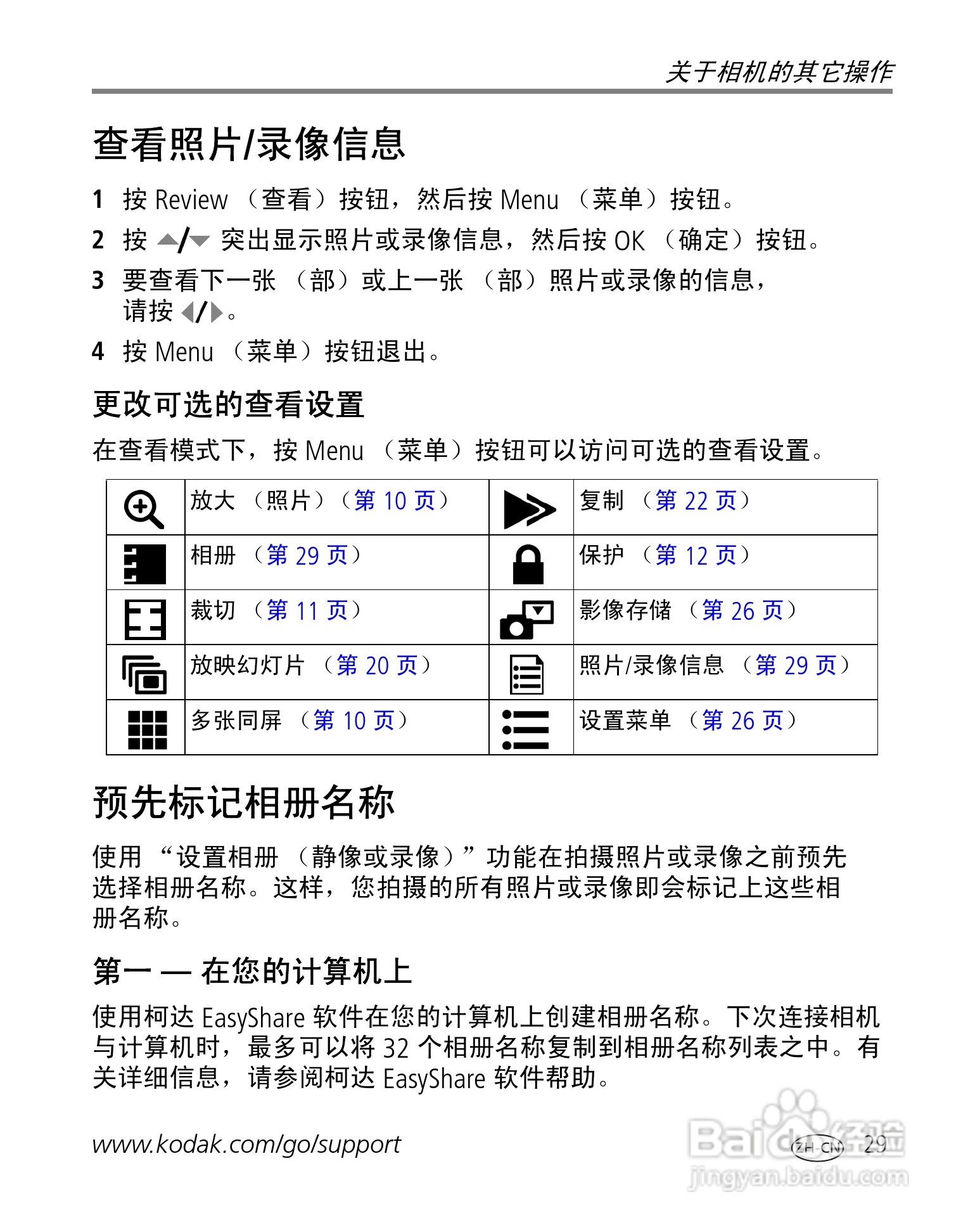 柯达EasyShare C530/C315/CD50数码相机说明书:[4]