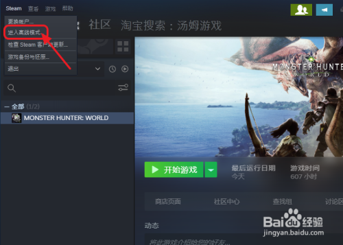 Steam怎么同时在两个电脑上开两个游戏 百度经验