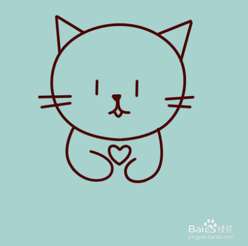 如何手工画小猫的简笔画?