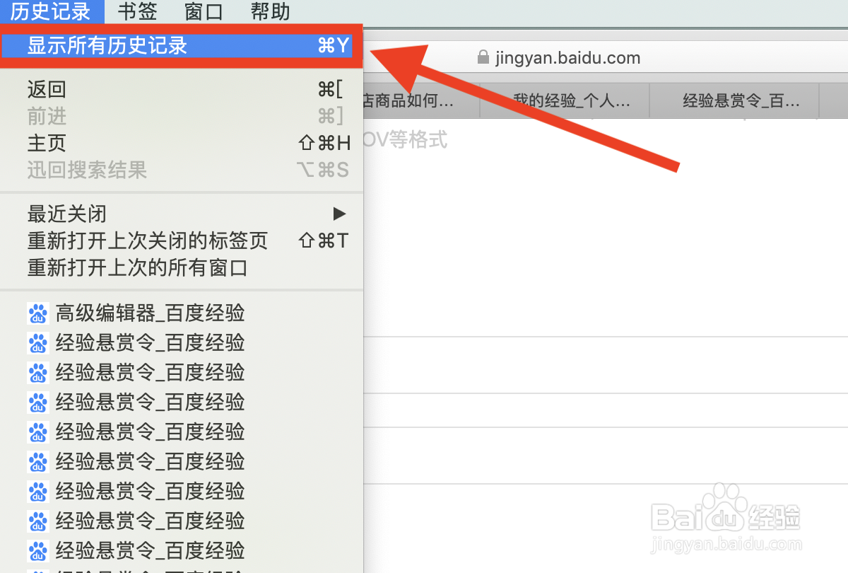 苹果计算机怎么看历史记录