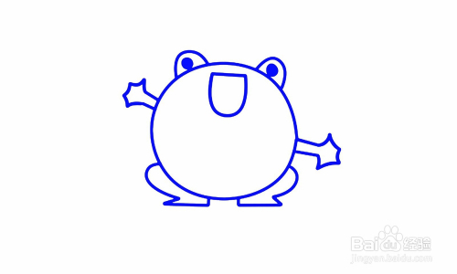 今天教大家画出一只大嘴巴青蛙简笔画.