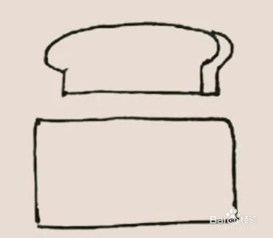 欧式面包机简笔画