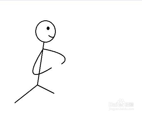 火柴人手捧鲜花简笔画