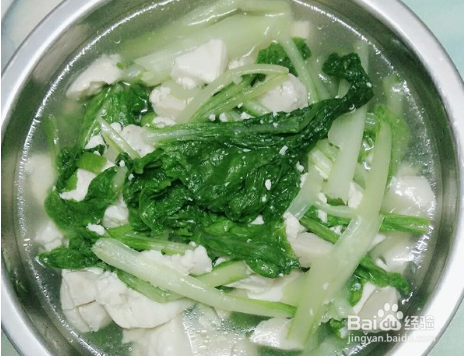 小白菜豆腐的做法