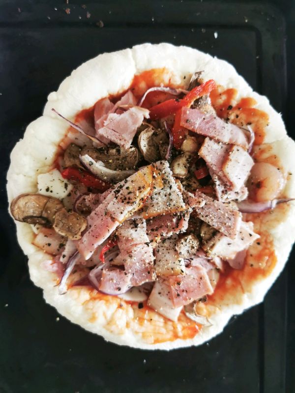 6寸培根虾仁披萨