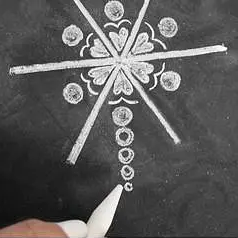 疯狂粉笔-粉笔画教程雪花用粉笔怎么画