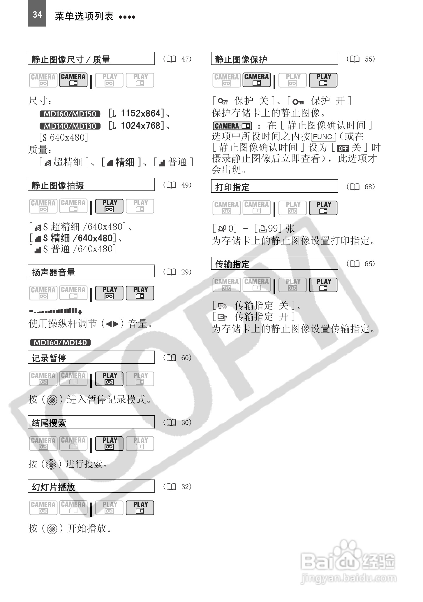 佳能MD150数码摄相机使用说明书:[4]