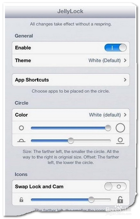 iphone5/5s/(苹果)如何设置锁屏界面的快捷程序?