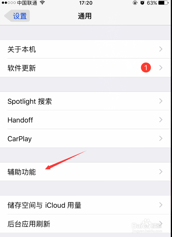 苹果手机如何打开来电闪光灯提示(ios10)