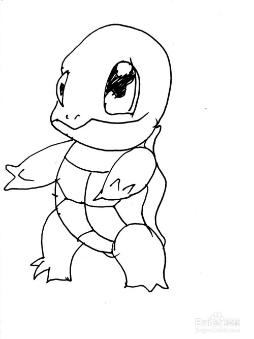 精灵宝可梦系列之杰尼龟简笔画