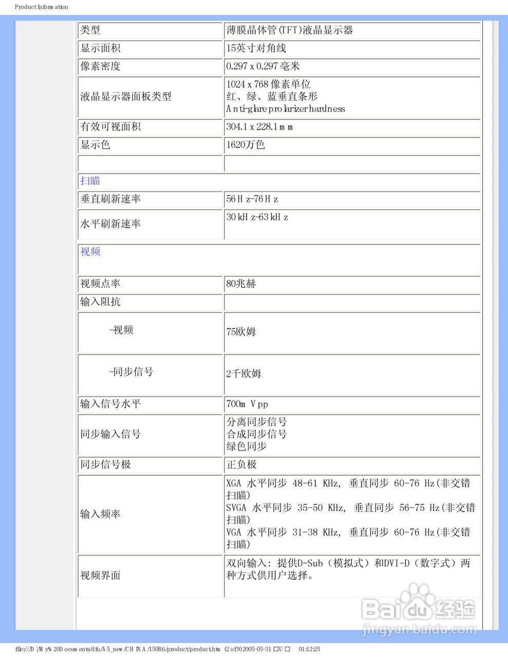 PHILIPS 150B6显示器使用说明书:[1]