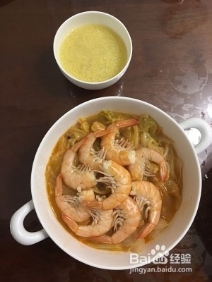 白菜炖虾的做法