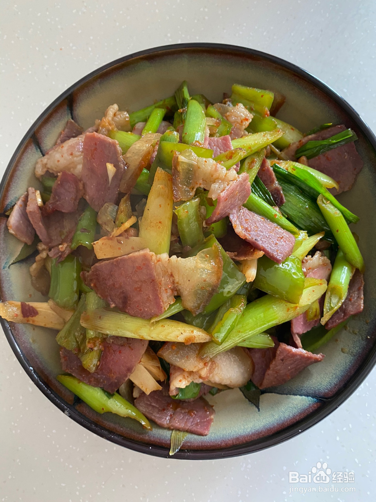 蒜苗豆豉炒腊肉的做法