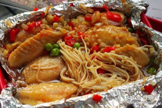 蒜香金针菇蒸鸡翅