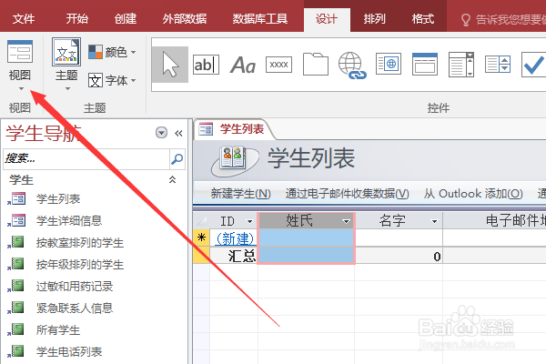 Access的视图切换