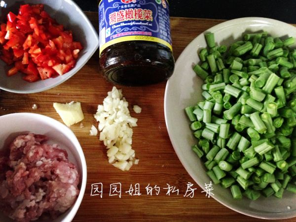 榄菜肉末四季豆