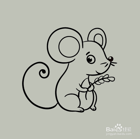 如何画可爱的老鼠简笔画？
