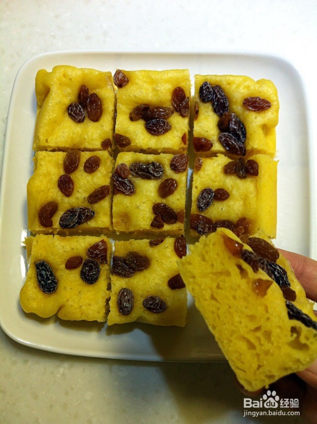 葡萄玉米面发糕的做法