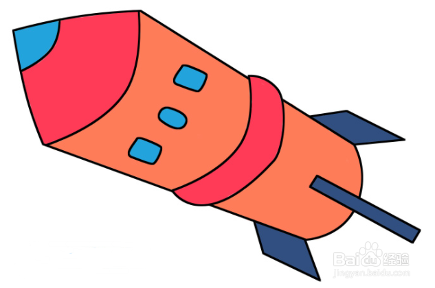 火箭简笔画的步骤