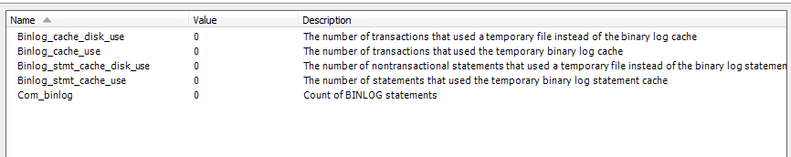 如何使用 Workbench查看binlog状态变量值