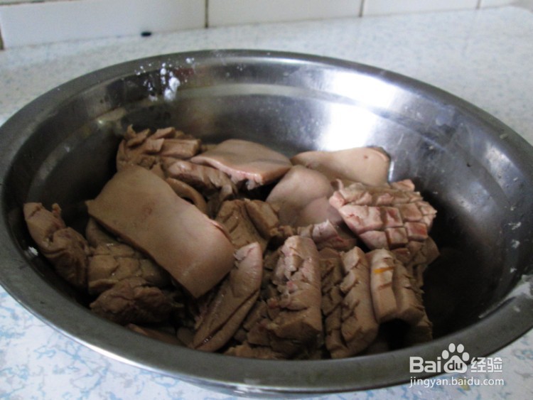 黄花爆猪腰花的做法