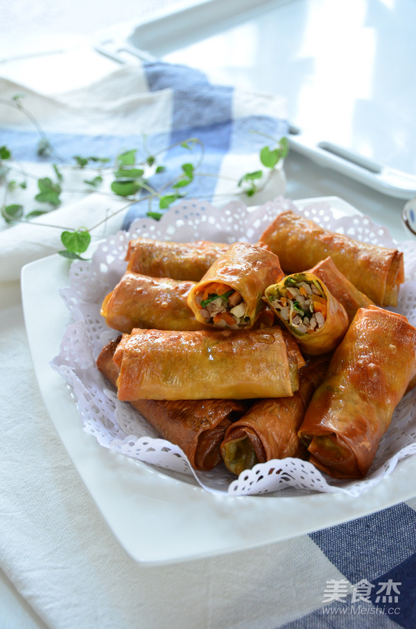 香菜腐皮卷的做法