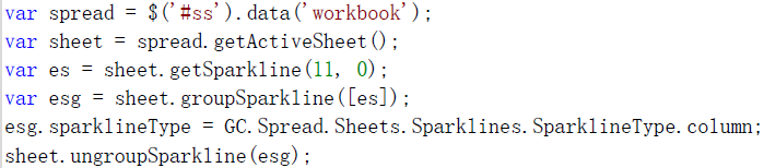 实现SpreadJS 的自定制迷你图功能