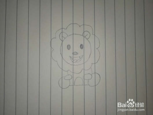 可爱的小狮子简笔画