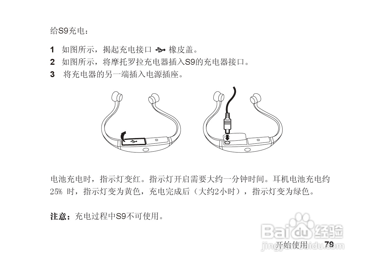 摩托罗拉S9蓝牙立体声耳机使用说明书:[8]
