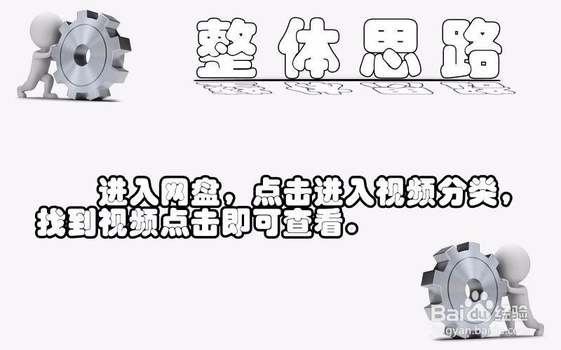 怎样查看保存在百度云盘的视频