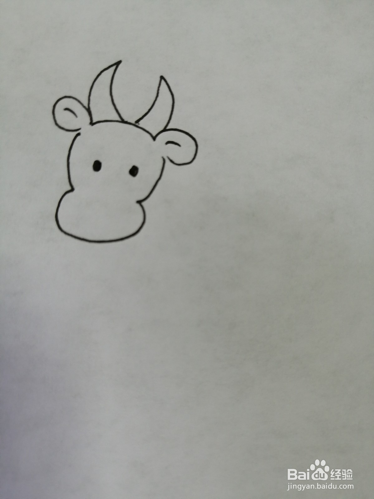 可爱的小牛怎么画