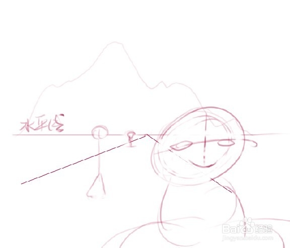 PS板绘画漫画之二十:一点透视