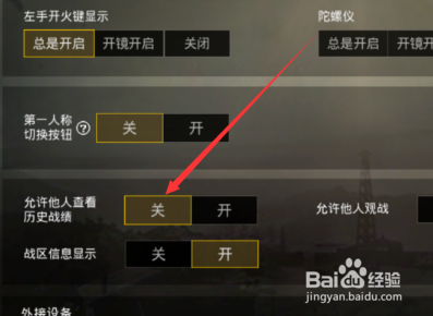 吃鸡怎么设置不让别人看战绩