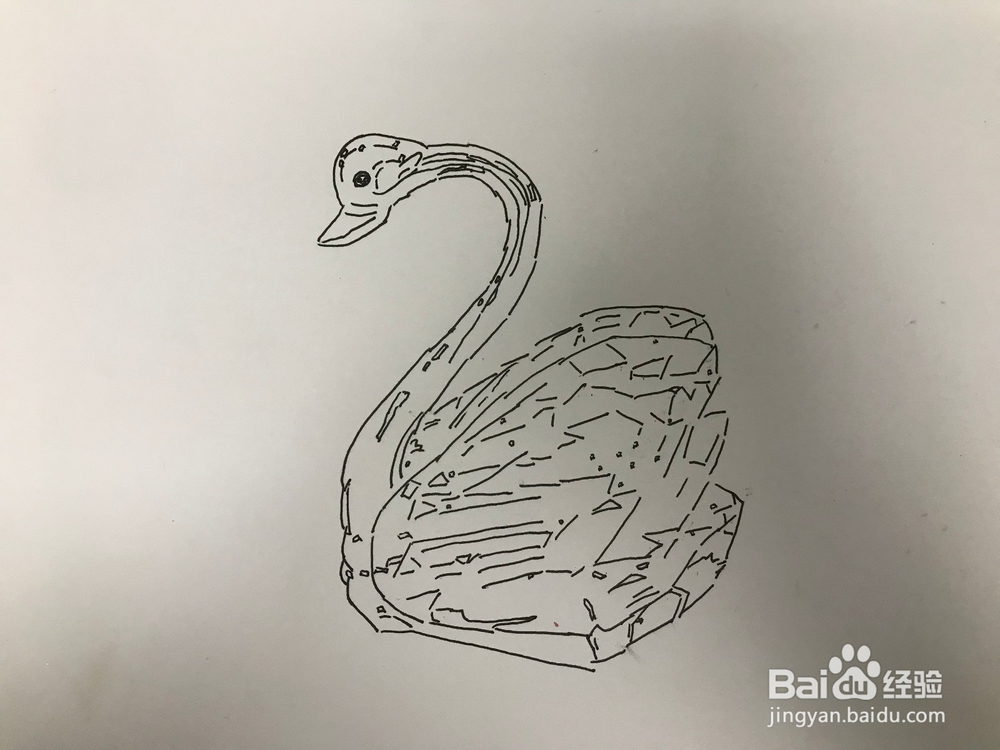 画一个简易水晶天鹅