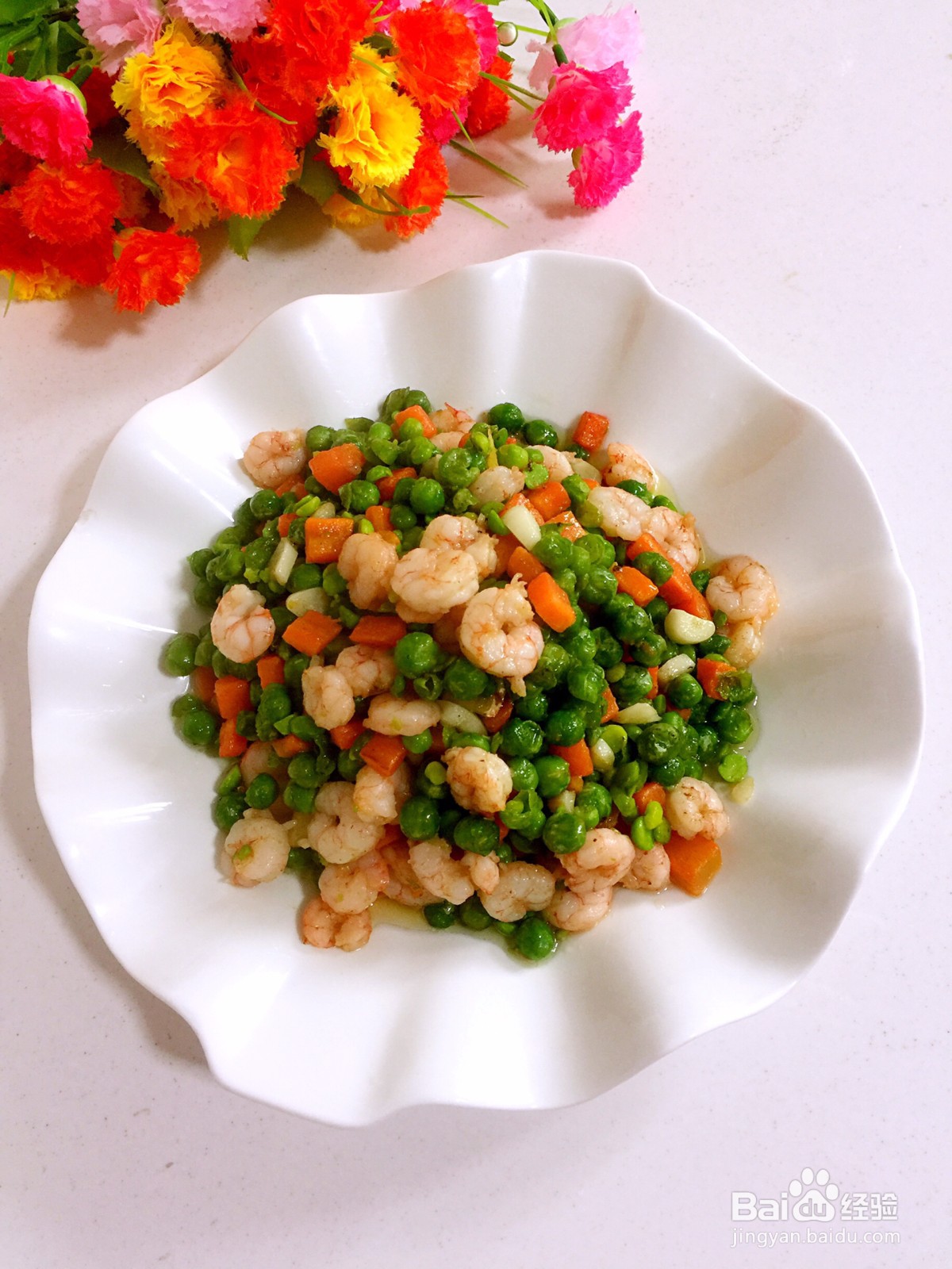 青豆炒虾仁的做法