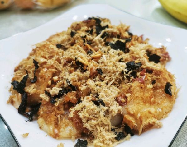 红糖糍粑遇上海苔肉松