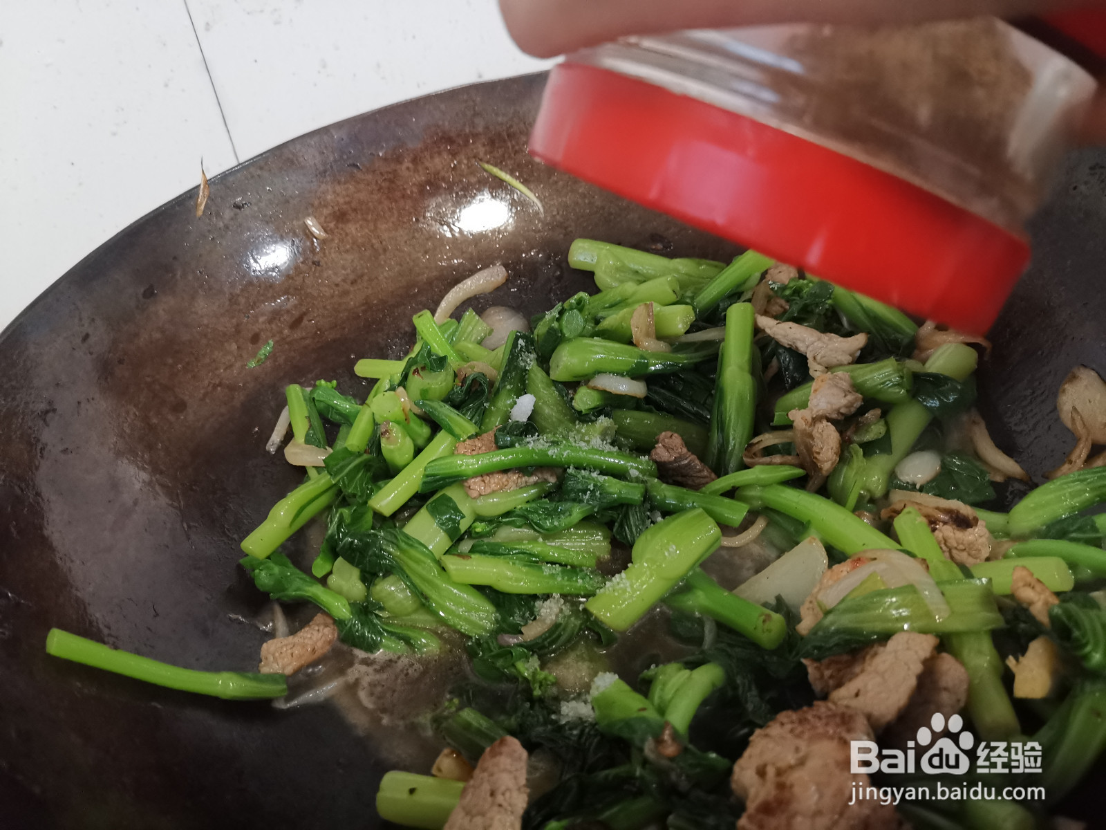 里脊肉炒菜薹