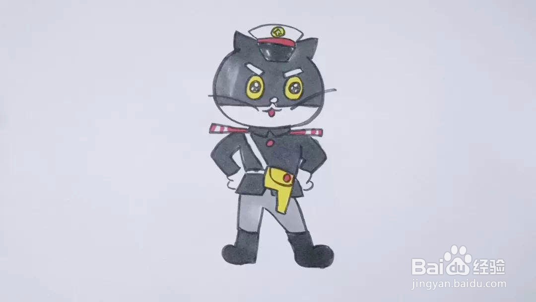 如何画黑猫警长？