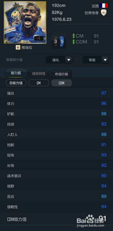 FIFA OL3新版世界传奇球员推荐（主力上篇）