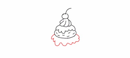 怎么画奶油泡芙甜点