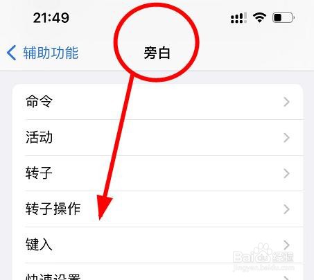 iPhone13如何设置旁白功能的导览样式