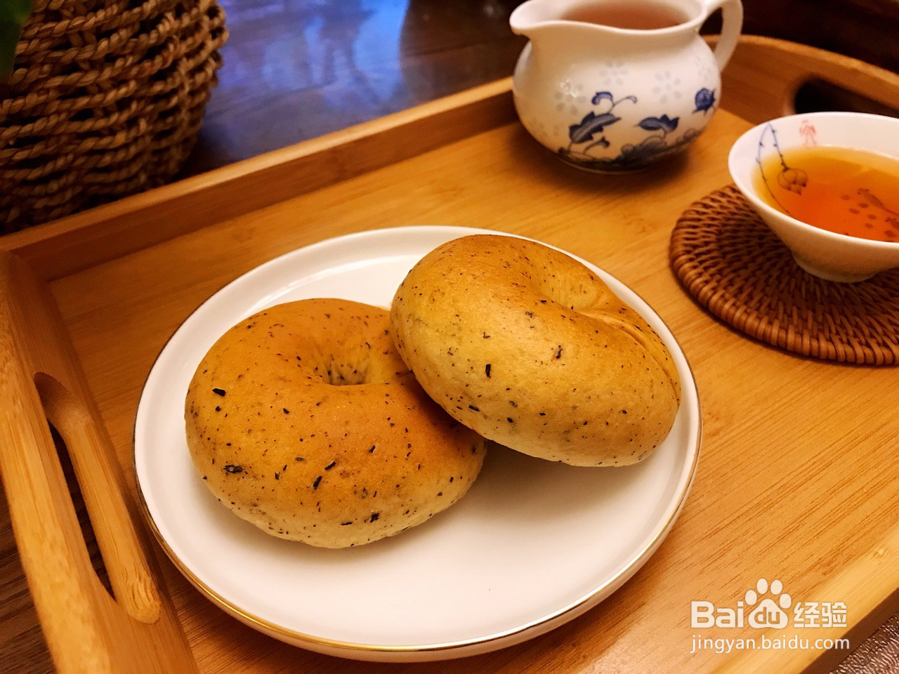 红茶牛奶贝果的做法